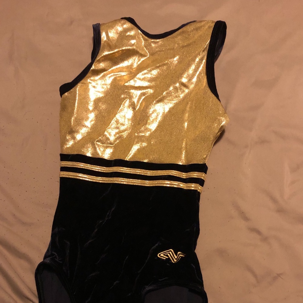 Black and Gold Gymnastics Leotard